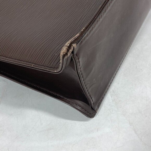 LOUIS VUITTON M5908D Epi Sac Plat Tote Bag Vertical Hand Bag Leather mocha Brown - Picture 5 of 16